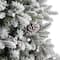 7.5ft. Pre-Lit Flocked Alaskan Artificial Christmas Tree, White LED Lights